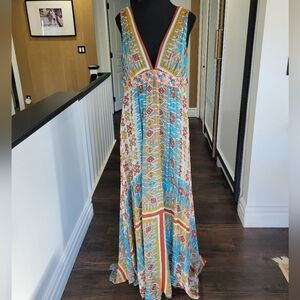 Vintage Nicole Miller Multicolor Bohemian Gown.